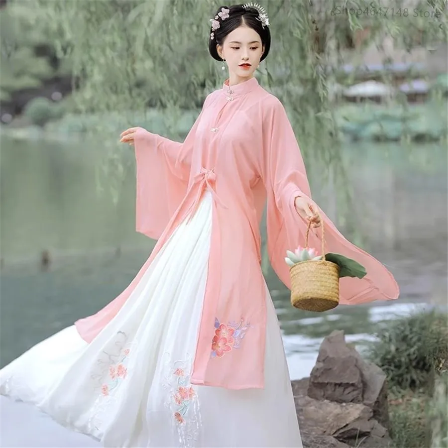 Ethnic Fashion Show - Tak Chińskie Tradycyjne Różowe Pomarańczowe Zielone