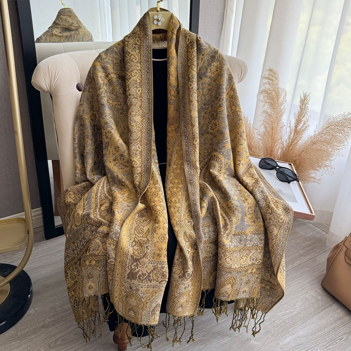 Ethnic Fashion Designer - Koc z frędzlami 2025, etniczny styl,