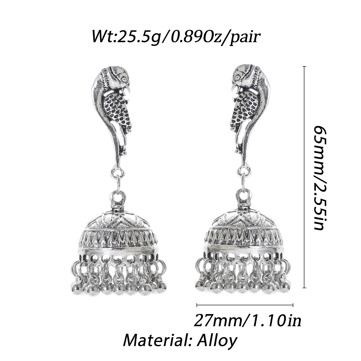 Etniczny srebrny kolorowy paw  – Ethnic Indian Fashion recenzja i cena