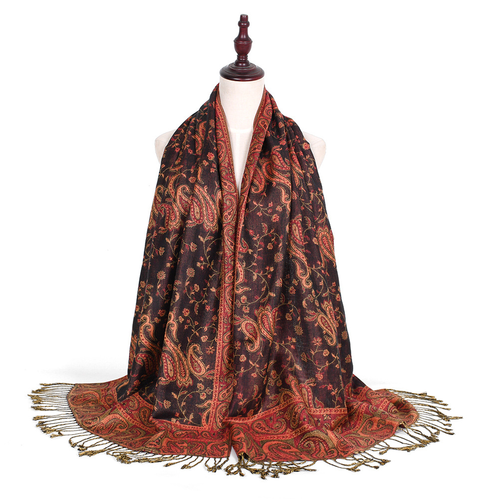 Szal Pashmina Damski Wzór Pais – Go Ethnic Fashion recenzja i cena