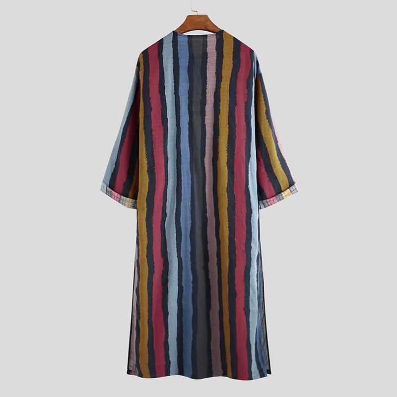 Męska koszula w paski z nadruk – Ethnic Fashion Designer recenzja i cena