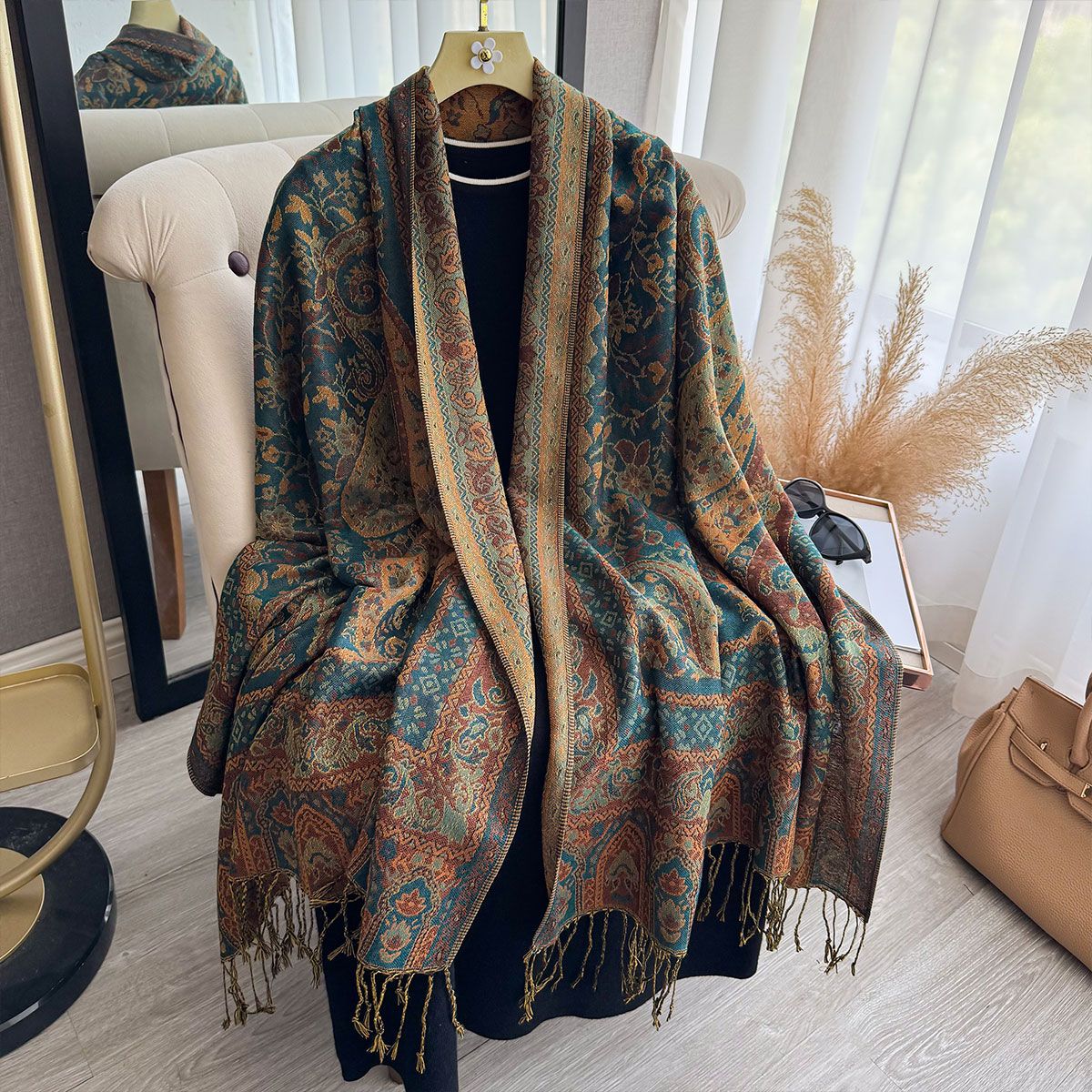 Koc z frędzlami 2025, etniczny – Ethnic Fashion Designer recenzja i cena